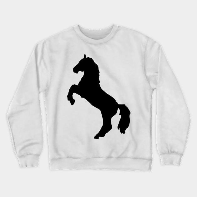 rearing horse black Crewneck Sweatshirt by Shyflyer